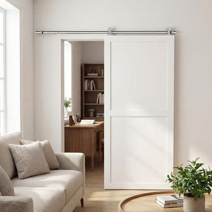 Sliding Door Hardware Kit Smooth Quiet 180cm Sliver Tone