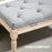 End of Bed Bench Tufted Upholstered Foot Stool, Light Grey