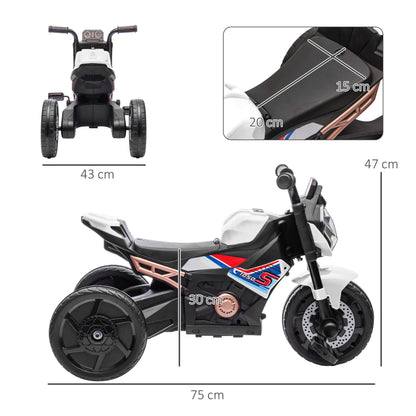 3 in 1 Baby Trike with Headlights, Music, Horn - White