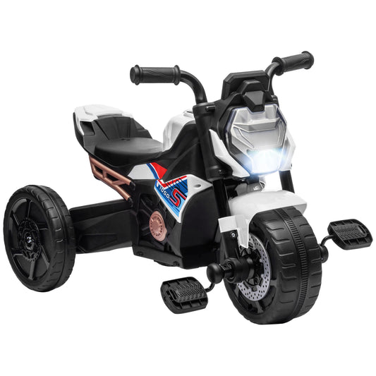 3 in 1 Baby Trike with Headlights, Music, Horn - White