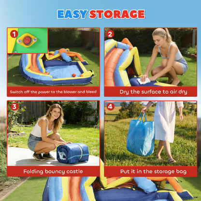 Inflatable Bounce House with Slide Pool/Ball Pit for Outdoor