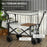 Folding Trolley Cart Storage Wagon Beach Trailer 4 Wheels with Handle Overhead Canopy Cart Push Pull for Camping, Grey