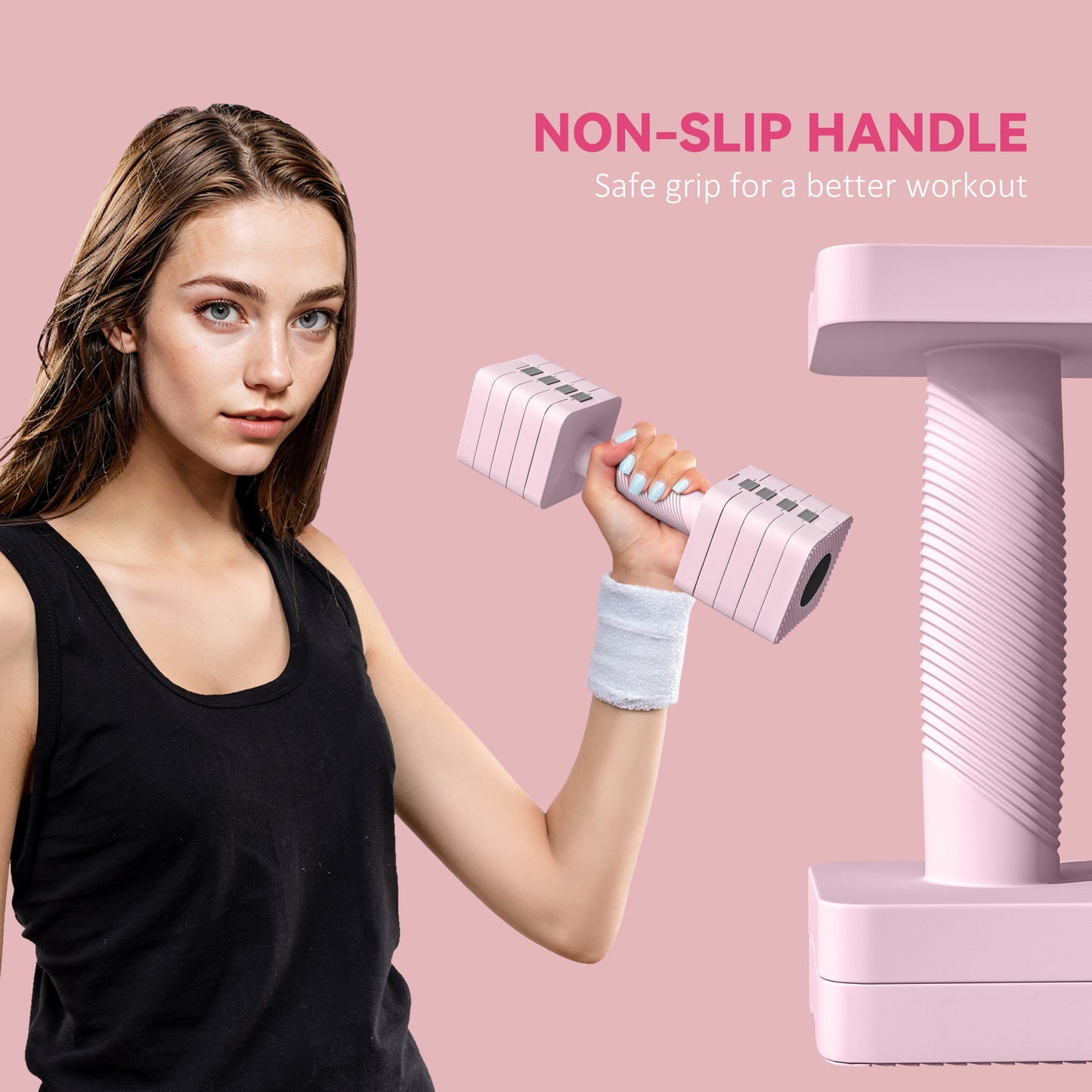 Adjustable Dumbbell Set of 2, 5-in-1 Weights Dumbbells Set