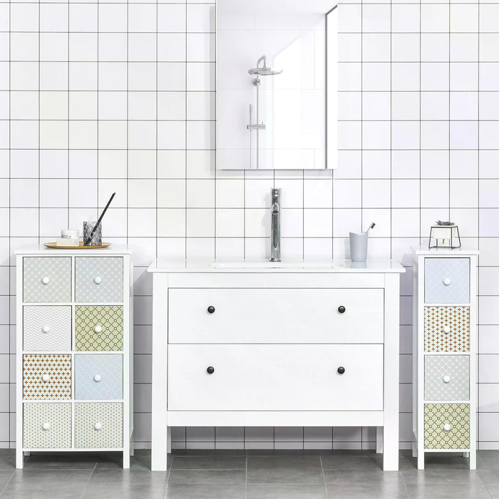 Chest of Drawers, 4 Drawer Dresser, Storage Organizer Toilet Tissue Cabinet for Bedroom, Bathroom