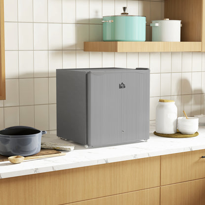46L Counter Top Fridge Mini Fridge with Lock Chiller Box Grey