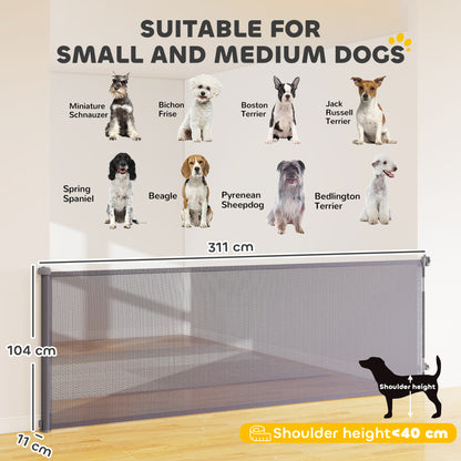 Stair Gate for Dogs, Pet Gate, Extends to 300 cm Wide & 104 cm Tall