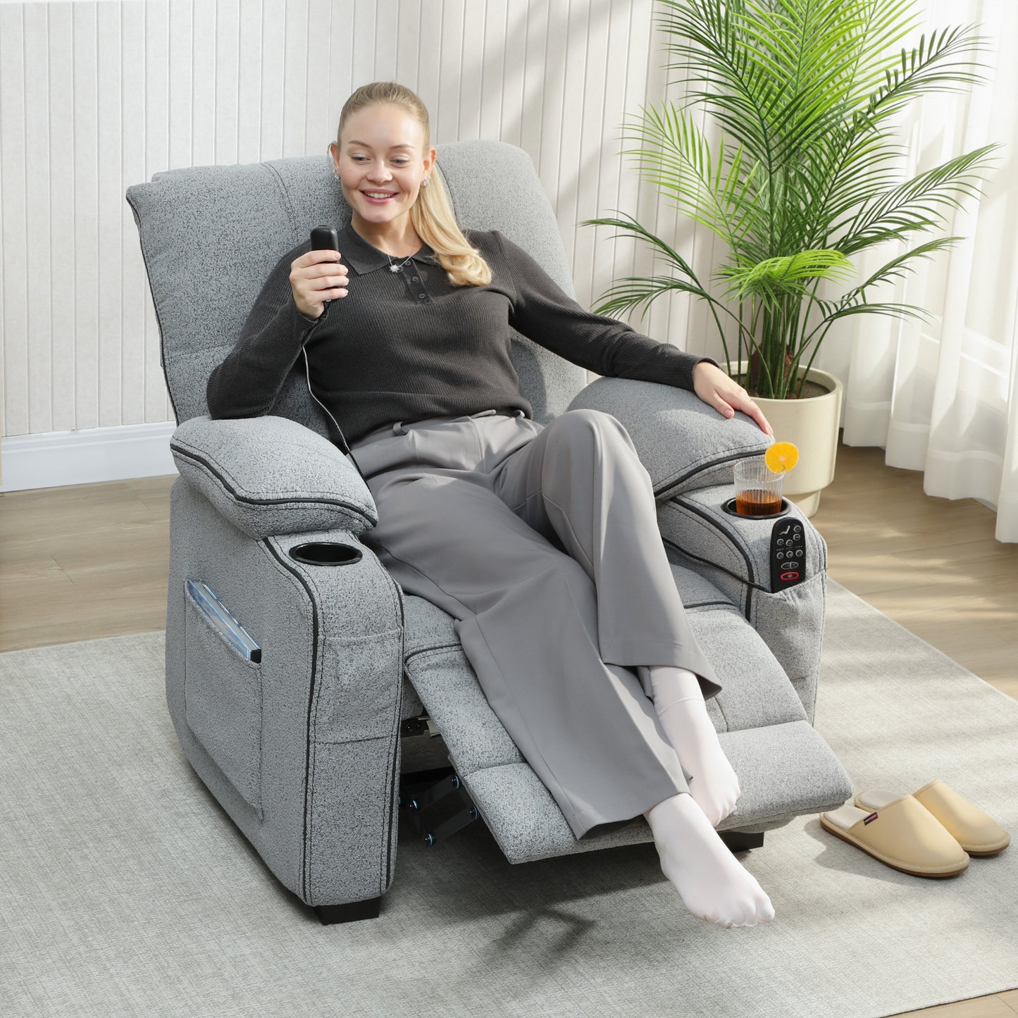 Electric Massage Recliner Armchair with Heat, Power Reclining Chair