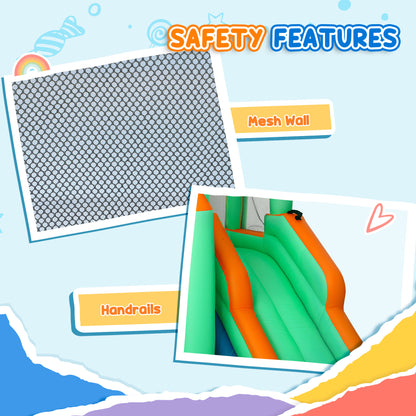 Inflatable Bouncy Castle with 550W Blower for Kids, 360x315x195 cm