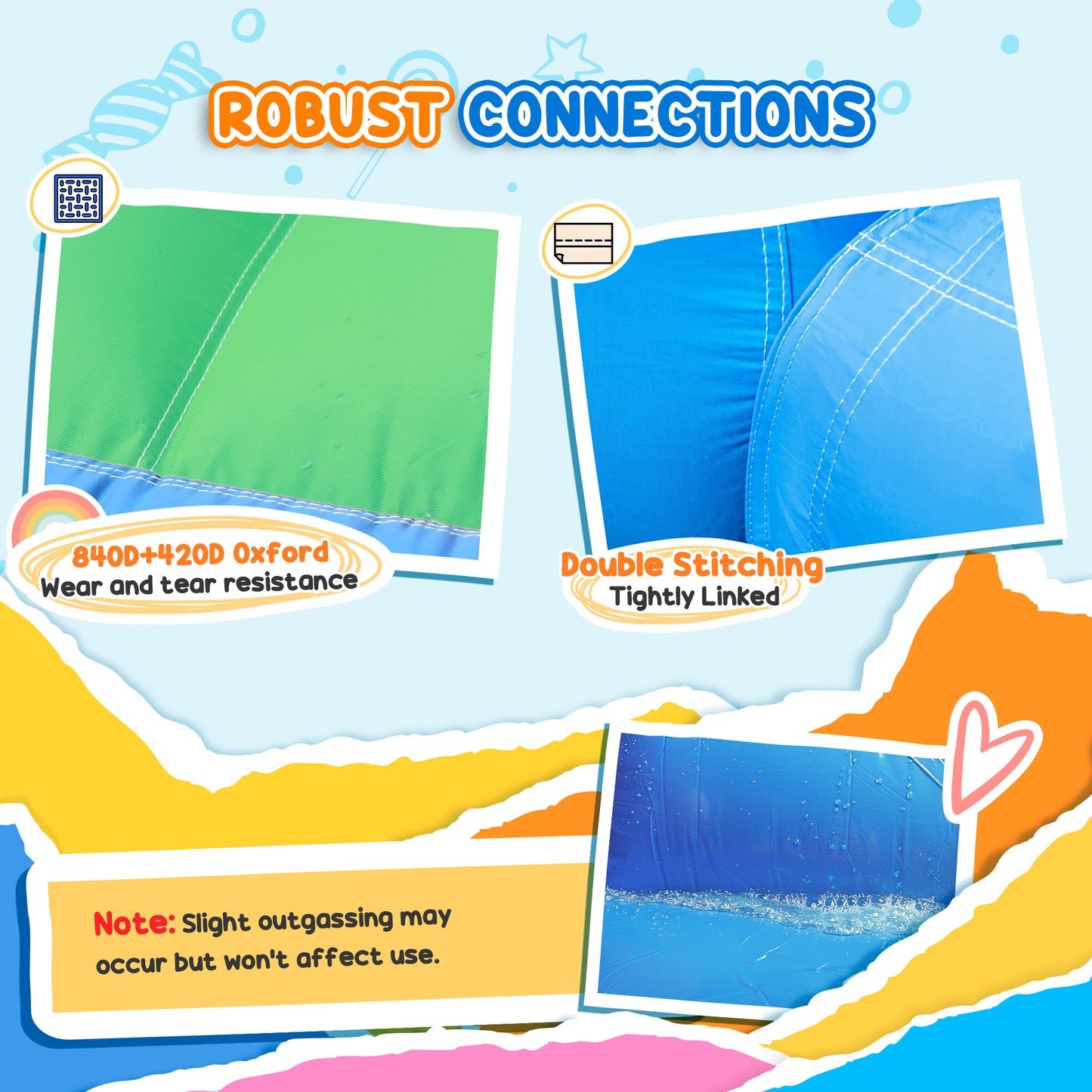 Inflatable Bouncy Castle with 550W Blower for Kids, 360x315x195 cm