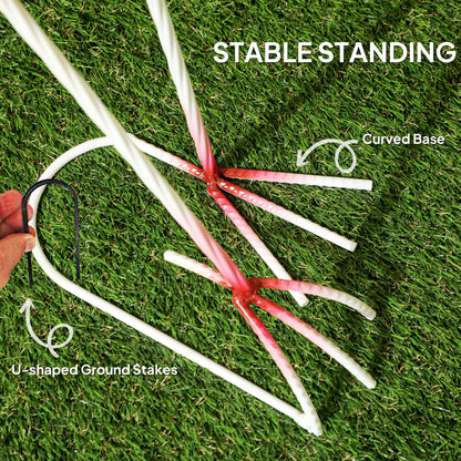 Flamingo Garden Statue, Metal Garden Ornament with Stakes, Pink