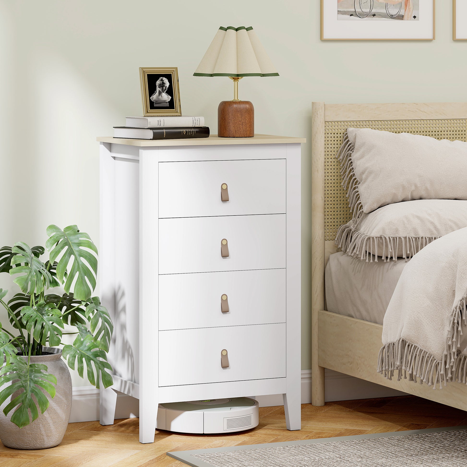Bedroom Chest of Drawers, Modern 4 Drawer Dresser, White – QuidsIn Superstore Bedroom Chest of Drawers, Modern 4 Drawer Dresser, White – QuidsIn Superstore