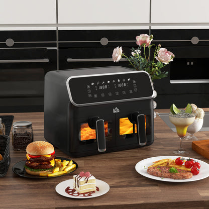 Dual Zone Air Fryer 8L Double Air Fryer with SYNCFinish 2700W Silver