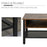 Rubber Wood 3-Tier TV Media Unit Black/Brown