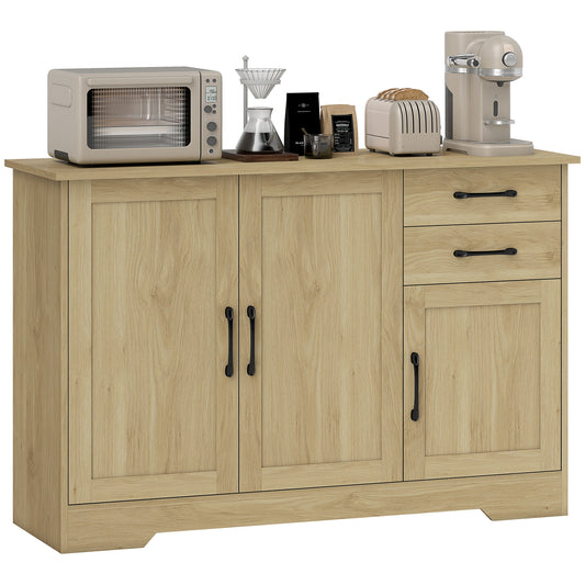 Sideboard with Soft-Close Doors, Modern Storage Cabinet Natural