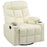 Manual Recliner Chair with Footrest, Cup Holder, Swivel Base, Cream