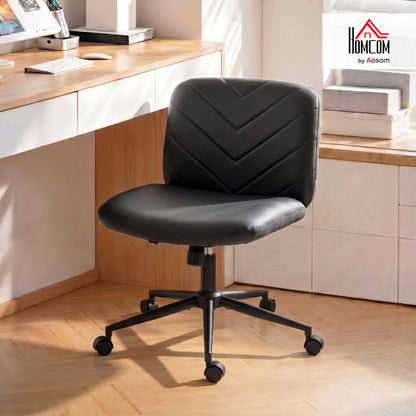 Criss Cross Legged Office Chair Height Adjustable Black