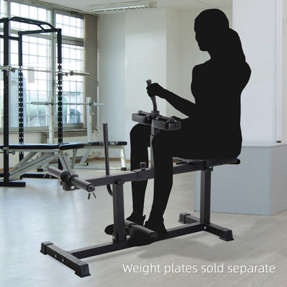 Seated Adjustable Leg Extension Machine with Plate Loaded