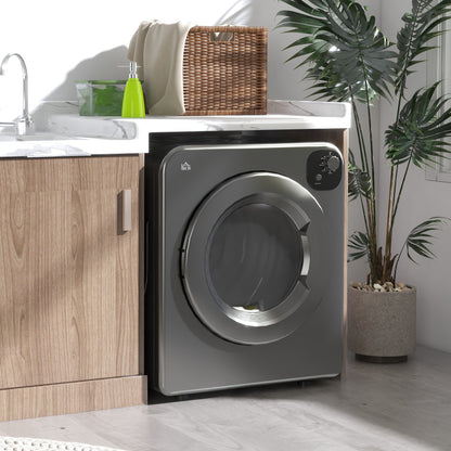 6kg Vented Tumble Dryer with 7 Dry Programmers for Small Spaces Grey