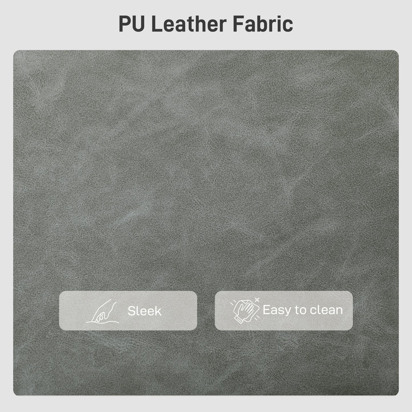 Two-Seater Sofa, Modern Small Sofa with Solid Wood Legs, Grey