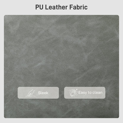 Two-Seater Sofa, Modern Small Sofa with Solid Wood Legs, Grey