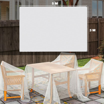 3 x 5m Waterproof Tarpaulin, 140GSM Tear-Resistant PE Tarp
