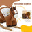 Kids Rocking Horse w/ Sound, Safety Belt - Brown