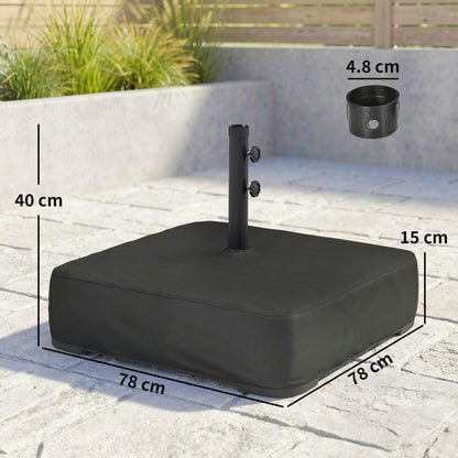 Garden Parasol Base 80 kg Sand Filled 48 mm Poles