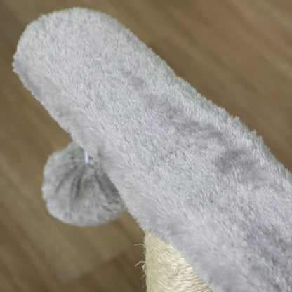 Cat Tree Tower, Rotatable Top Bar, Sisal Post, Tunnel, Balls, Grey