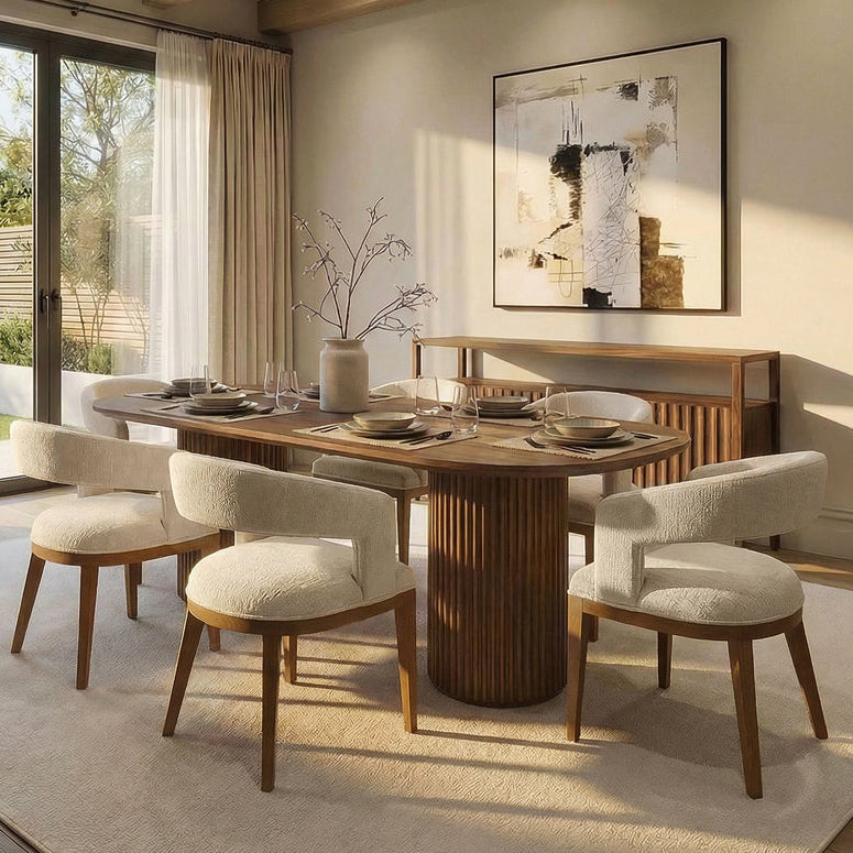 Madison Dining Chair – Light taupe – Chestnut