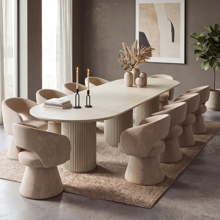 Ophelia Washed Grey  XL Dining Table