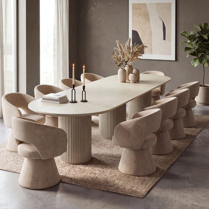 Ophelia Washed Grey  XL Dining Table