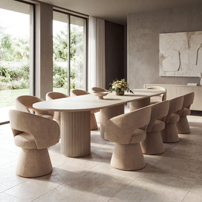 Ophelia Washed Grey  XL Dining Table