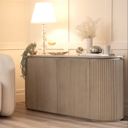 Ophelia Washed Grey Oak Sideboard Table