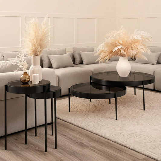 Orion Black Nesting Side Tables