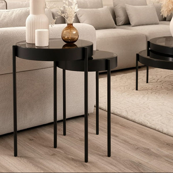 Orion Black Nesting Side Tables