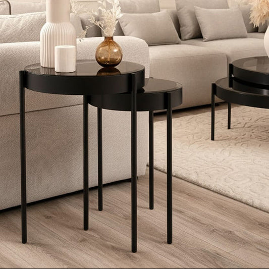 Orion Black Nesting Side Tables