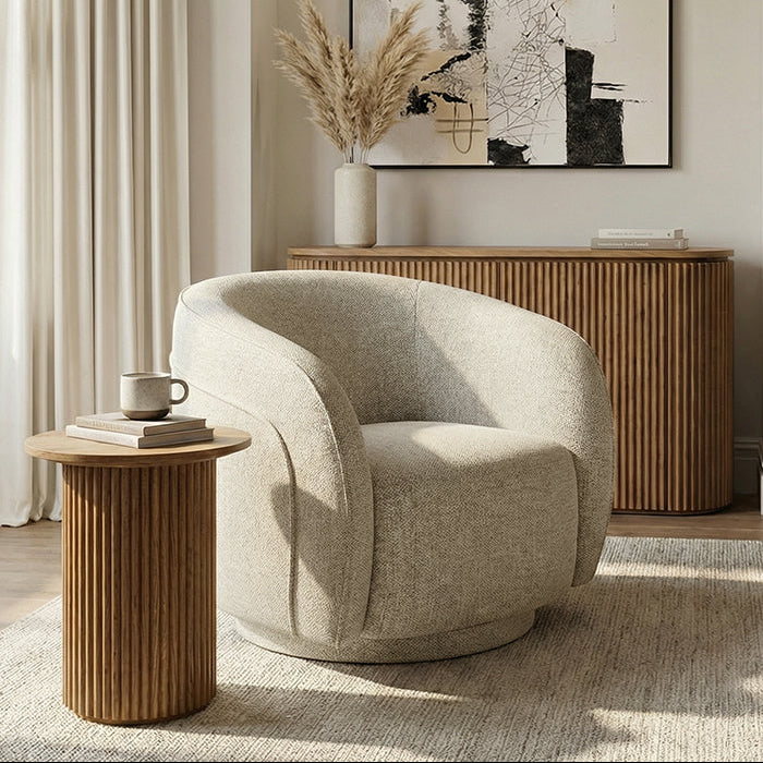 Orla Swivel Chair - Travertine