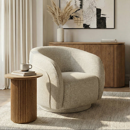 Orla Swivel Chair - Travertine