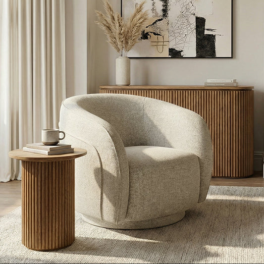 Orla Swivel Chair - Travertine