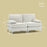 2 Seater Sofa Modern Loveseat with Metal Legs Spring Cushion Cream White