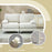 Elegant 2-Seater Modern Loveseat – Cream White with Sleek Metal Legs & Plush Spring Cushioning