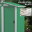 Garden Metal Tool Storage Shed with Sliding Door, Sloped Roof and Floor Foundation, 152 x 132 x 188cm, Green