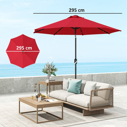 UPF 50+ Replacement Parasol Canopy Parasol Cover Replacement, Red