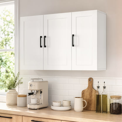 Wall Mounted Bathroom Cabinet with Adjustable Shelves, White