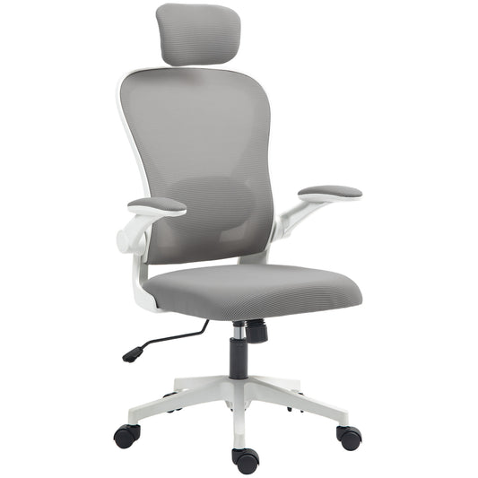 Ergonomic Mesh Office Chair with Headrest, Lumbar Support, Grey