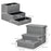 3 Step Dog Steps with Storage Boxes, Cat Stairs for Bed Sofa, Light Grey