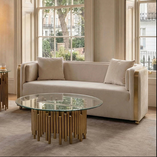 Ozman Two Seat Sofa – Chalk