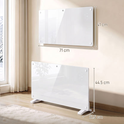 1500W Electric Space Heater Radiator Wifi Smart App, White