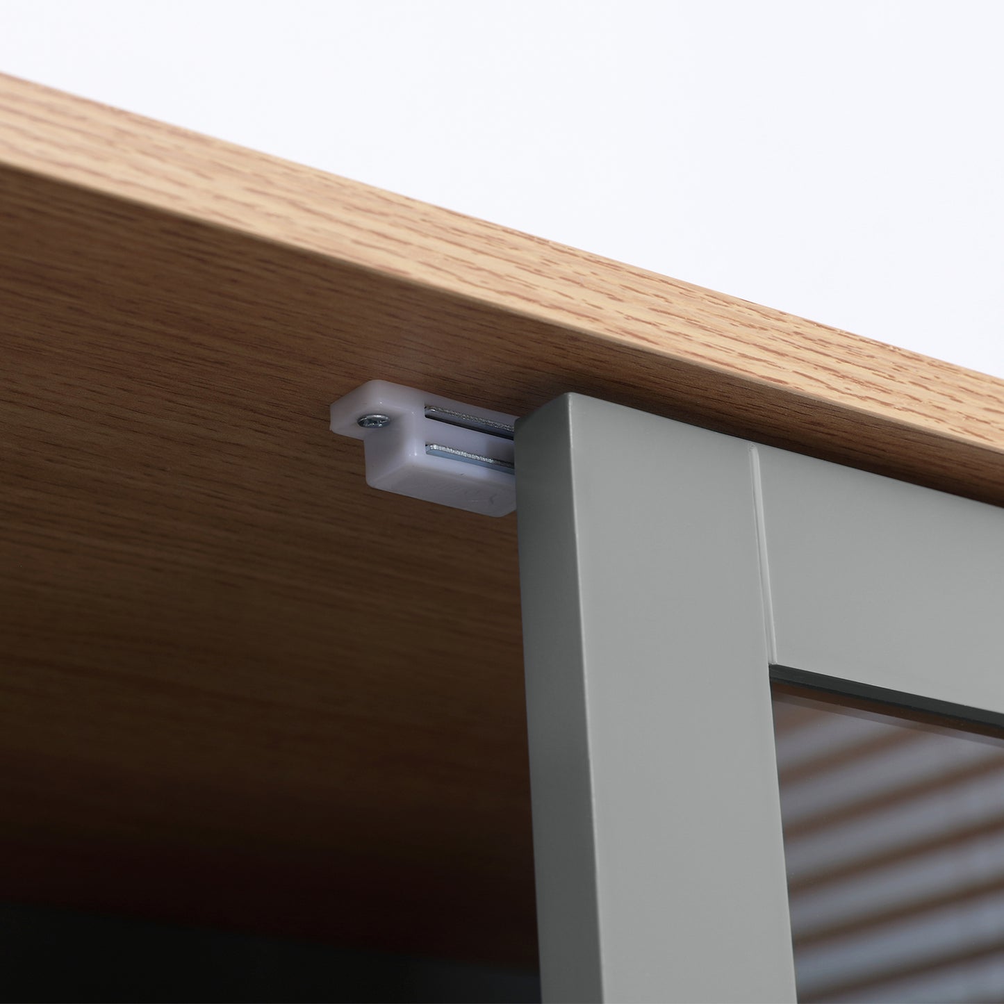 Tall Kitchen Cupboard, 5-tier Storage Cabinet with Adjustable Shelves