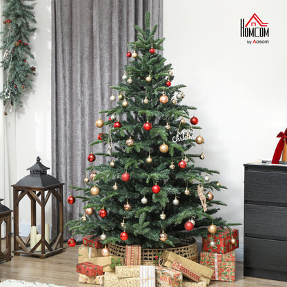 5ft Christmas Tree, Hinged Xmas Tree with Realistic Branches